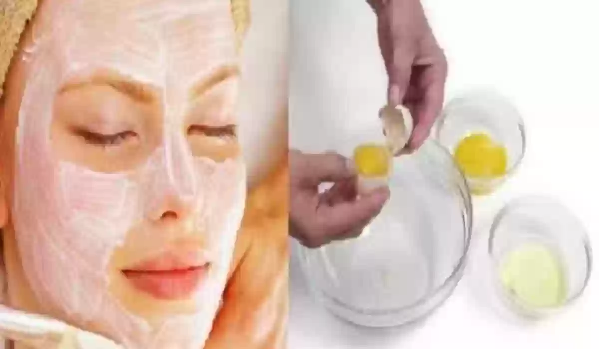 ماسك النشا وبياض البيض